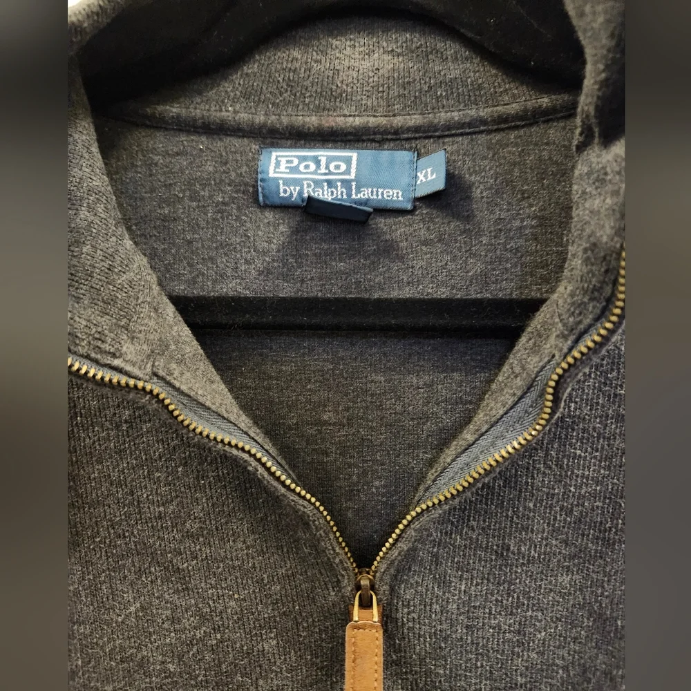Ralph Lauren Dark Gray  3/4 Zip-Up Sweater